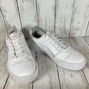 PUMA Carina White Leather Women’s Sneaker 10- 37032502